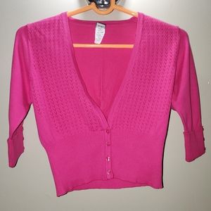 Chesley Hot Pink Cardigan (Medium)